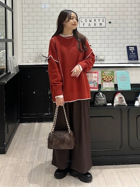 「アイテム（チョーカー）」を使った、こはるさん（レディース・167cm）の冬コーディネート