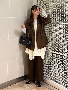 「アイテム（チョーカー）」を使った、こはるさん（レディース・167cm・20代）の秋コーディネート