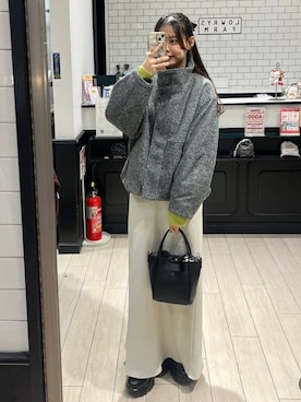 「LOWRYS FARM（ローリーズファーム）のアイテム（ブーツ）」を使った、こはるさん（レディース・167cm）の秋コーディネート