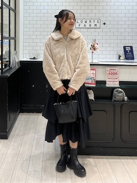 「アイテム（チョーカー）」を使った、こはるさん（レディース・167cm・20代）の冬コーディネート