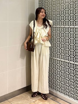 「アイテム（オールインワン・サロペット）」を使った、こはるさん（レディース・167cm・20代）の秋コーディネート