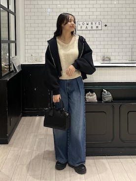 「アイテム（チョーカー）」を使った、こはるさん（レディース・167cm）の冬コーディネート