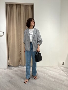 「Jena espace merveilleux（ジェナ　エスパスメルヴェイユ）のアイテム（ジャケット/アウター）」を使った、すがのさん（レディース・160cm）の春コーディネート