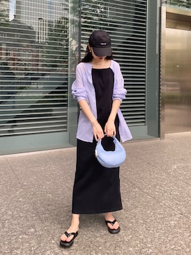 「アイテム（ハンドバッグ）」を使った、Kannaさん（レディース・165cm）の夏コーディネート