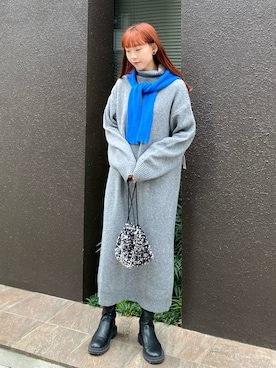 「スパンコール」｜「アイテム（ワンピース）」を使った、Kannaさん（レディース・165cm）の秋コーディネート