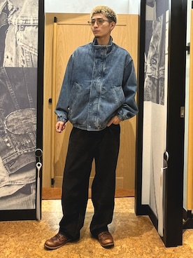 「アイテム（デニムジャケット）」を使った、tougo0rvさん（メンズ・175cm・20代）の秋コーディネート