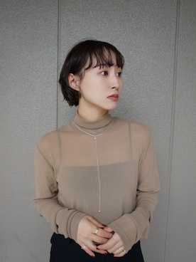 「TEN.（テン）のアイテム（ネックレス）」を使った、moneさん（レディース・152cm）の秋コーディネート