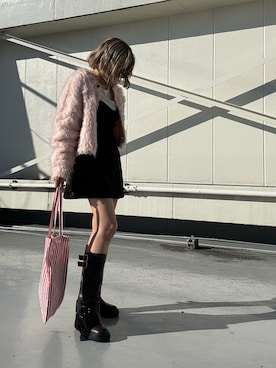 「Fabby fabby（ファビィーファビィー）のアイテム」を使った、hadameguuuさん（レディース・162cm）の冬コーディネート
