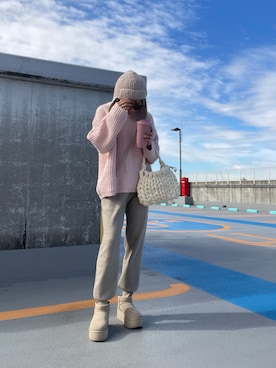 「rectangle（レクタングル）のアイテム（帽子）」を使った、hadameguuuさん（レディース・162cm）の秋コーディネート