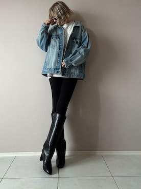 「MOUSSY（マウジー）のアイテム（シューズ）」を使った、hadameguuuさん（レディース・162cm）の秋コーディネート