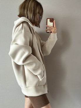 「classicalelf（クラシカルエルフ）のアイテム（パーカー）」を使った、hadameguuuさん（レディース・162cm）の秋コーディネート