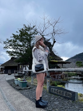 「ニット帽コーデ」｜「アイテム（ジャケット/アウター）」を使った、ma_ri【相互フォロー】さん（レディース・159cm）の冬コーディネート