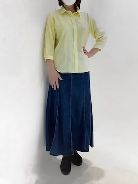 「TOKYO SHIRTS（トウキョウシャツ）のアイテム（シャツ/ブラウス）」を使った、BRICK HOUSE シャツ工房 市川コルトンプラザ店さん（レディース・162cm）の春コーディネート