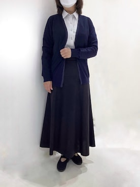 「アイテム（ビジネスシャツ）」を使った、BRICK HOUSE シャツ工房 市川コルトンプラザ店さん（レディース・162cm）の秋コーディネート