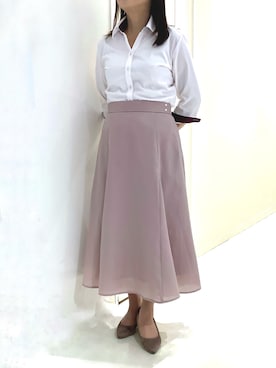 「アイテム（ビジネスシャツ）」を使った、BRICK HOUSE シャツ工房 市川コルトンプラザ店さん（レディース・152cm）の夏コーディネート