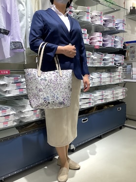 「BRICK HOUSE by TOKYO SHIRT」｜「アイテム（ジャケット/アウター）」を使った、BRICK HOUSE シャツ工房 市川コルトンプラザ店さん（レディース・160cm）の春コーディネート
