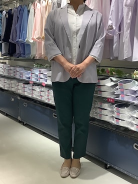 「BRICK HOUSE by TOKYO SHIRT」｜「アイテム（ジャケット/アウター）」を使った、BRICK HOUSE シャツ工房 市川コルトンプラザ店さん（レディース・159cm）の夏コーディネート