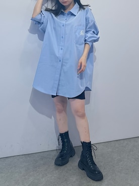 「ワークブーツ」｜高橋桃さん（レディース・152cm）の春コーディネート