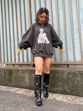 「ショーパン」｜「アイテム（アクセサリー）」を使った、MIUさん（レディース・158cm）の秋コーディネート