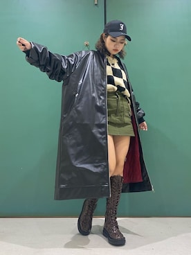 「jouetie（ジュエティ）のアイテム（MA-1）」を使った、MIUさん（レディース・158cm）の秋コーディネート