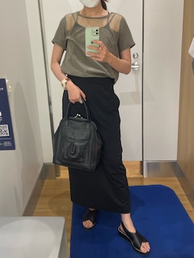「Yohji Yamamoto（ヨウジヤマモト）のアイテム（バッグ）」を使った、amexxxさん（レディース・165cm）の夏コーディネート