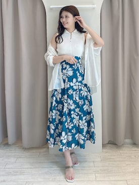 「新生活」｜「アイテム（シャツ/ブラウス）」を使った、髙橋広果さん（レディース・162cm）の春コーディネート
