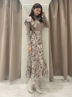 「お呼ばれ」｜「アイテム（ブーツ）」を使った、髙橋広果さん（レディース・162cm）の冬コーディネート