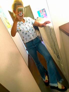 「To the sea（トゥーザシー）のアイテム」を使った、573さん（レディース・157cm）の夏コーディネート