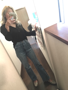 「Bershka（ベルシュカ）のアイテム（シャツ/ブラウス）」を使った、573さん（レディース・157cm）の秋コーディネート