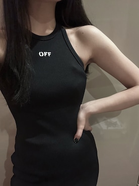 「off white」｜「アイテム（ワンピース/ドレス）」を使った、𝚛𝚎𝚘𝚗𝚊さん（レディース・160cm）の冬コーディネート
