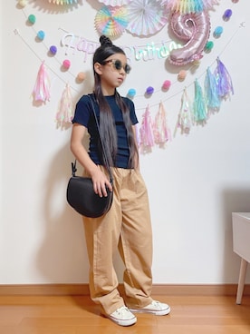 「DEVICE（デバイス）のアイテム」を使った、yreyre ☾⋆ ̊さん（キッズ・129cm）の夏コーディネート