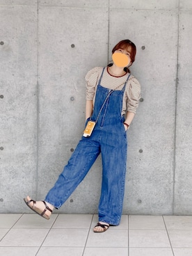 「アイテム（スマホケース/カバー、オレンジ系）」を使った、maruko221さん（レディース・155cm）の夏コーディネート
