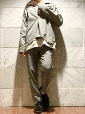「Dr. Martens（ドクターマーチン）のDr.Martens / 1461 59 3EYESHOE（ドレスシューズ）」を使った、SNさん（メンズ・177cm）の秋コーディネート