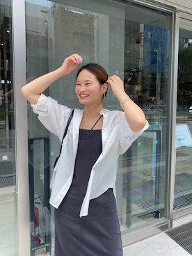 「ヘアアクセ」｜「アイテム（ワンピース/ドレス）」を使った、SUZUKI_169cmさん（レディース・169cm）の夏コーディネート