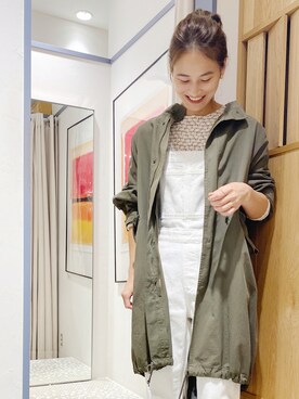 「SHENERY（シーナリー）のアイテム（モッズコート）」を使った、SUZUKI_169cmさん（レディース・169cm）の夏コーディネート
