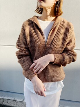 SHENERY（シーナリー）の「ラメ糸ZIPニットプルオーバー（ニット ...