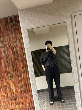 「グレーxブラック」｜REINさん（メンズ・174cm）の夏コーディネート