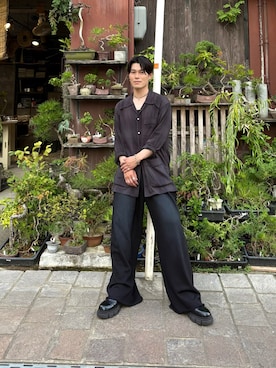 「アイテム（スウェットパンツ）」を使った、REISHIさん（メンズ・176cm・20代）の秋コーディネート