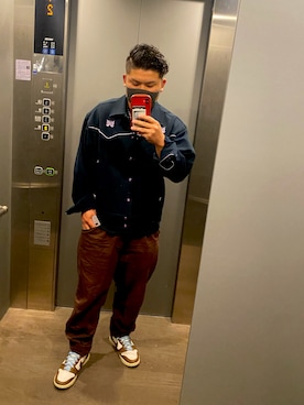 「BEN DAVIS（ベンデイビス）のアイテム（カーゴパンツ）」を使った、Koyama Taikiさん（メンズ・173cm）の春コーディネート
