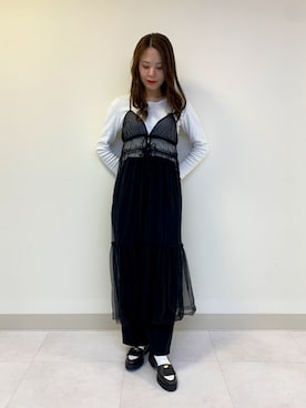 「HIMIKO（ヒミコ）のアイテム（ローファー）」を使った、✨HIMIKO　神戸阪急店✨さん（レディース・157cm）の春コーディネート