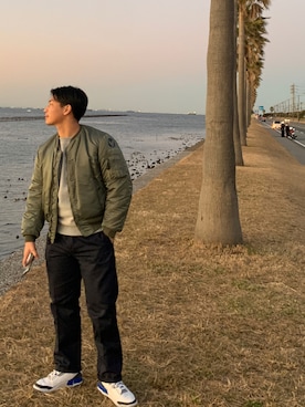 「Right-on（ライトオン）のアイテム（スウェット）」を使った、THWEARSさん（メンズ・175cm）の冬コーディネート