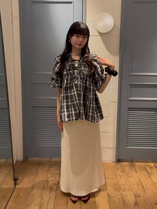 LOWRYS FARM - チェックパフスリーブブラウス LOWRYS FARM｜チェックパフスリーブブラウス | Rakuten Fashion