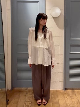 「アイテム（チョーカー）」を使った、アヤカさん（レディース・164cm・20代）の秋コーディネート
