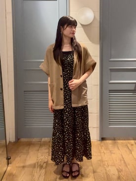 シャーリングワンピース 292364を使った人気ファッション