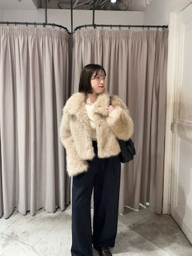 「アイテム（トートバッグ）」を使った、amiiiogwさん（レディース・156cm・20代）の冬コーディネート