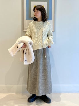 「アイテム（ブルゾン）」を使った、SUZUさん（レディース・165cm）の秋コーディネート