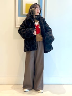 「B:MING by BEAMS（ビーミングバイビームス）のアイテム（ニット/セーター）」を使った、SUZUさん（レディース・165cm）の秋コーディネート
