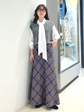 オアスロウorslowチェックギャザースカート　BEAMSBOY BEAMS BOY（ビームスボーイ）の「orslow / チェック ギャザー