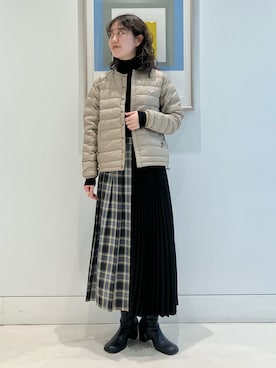 「B:MING by BEAMS（ビーミングバイビームス）のアイテム（ニット/セーター）」を使った、SUZUさん（レディース・165cm）の秋コーディネート
