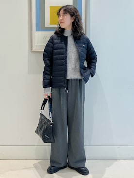 「アイテム（クラッチバッグ）」を使った、SUZUさん（レディース・165cm）の秋コーディネート